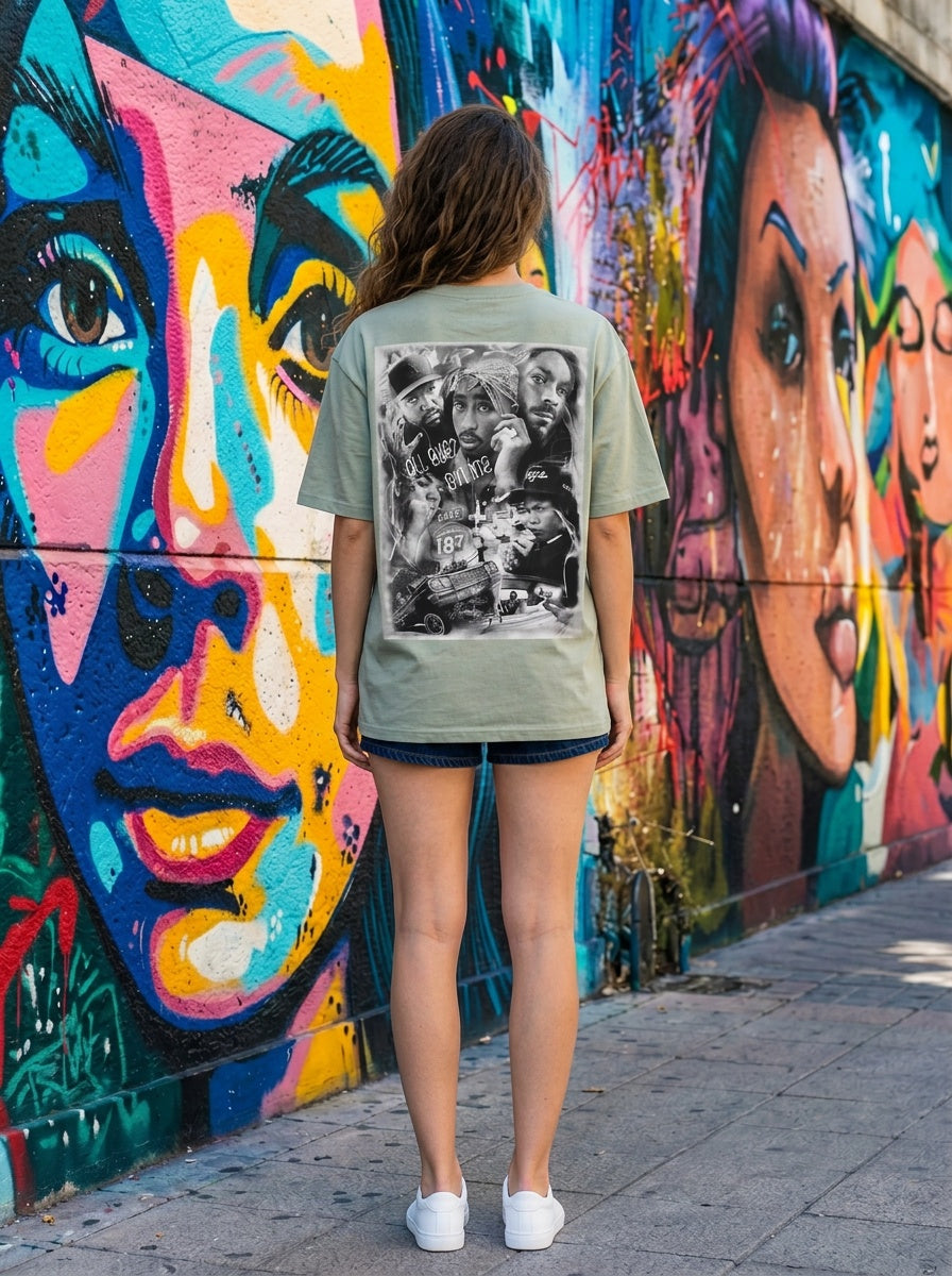Tricou Oversize All Eyez On Me Graphic