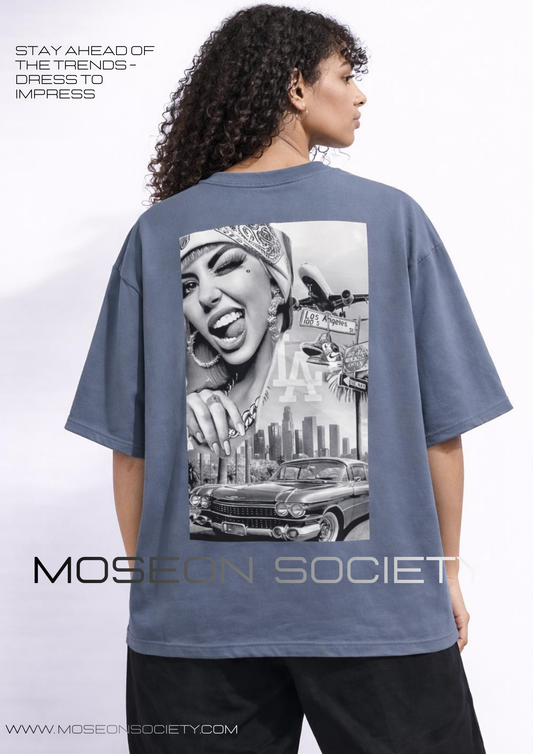 Tricou Oversize Lady In LA Graphic