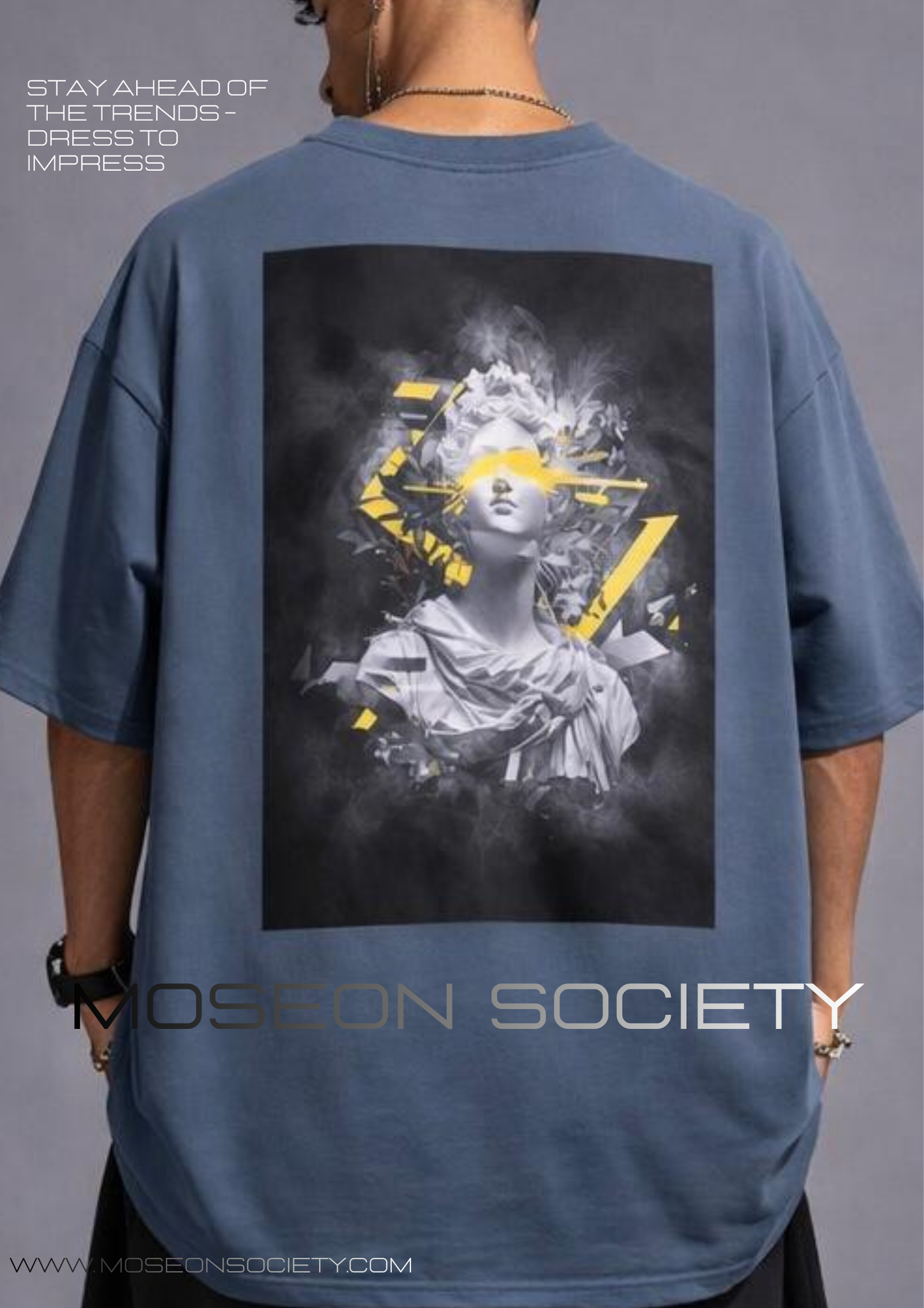 Tricou Oversize Greek Lady Justice Graphic