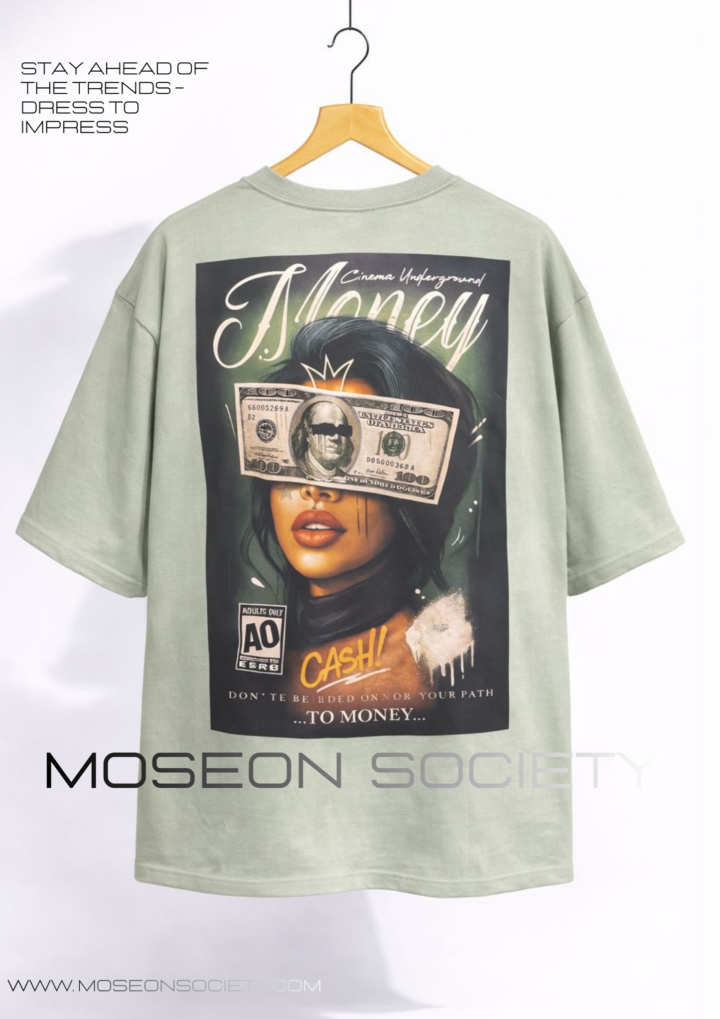 Tricou Oversize Money Make U Blind Graphic