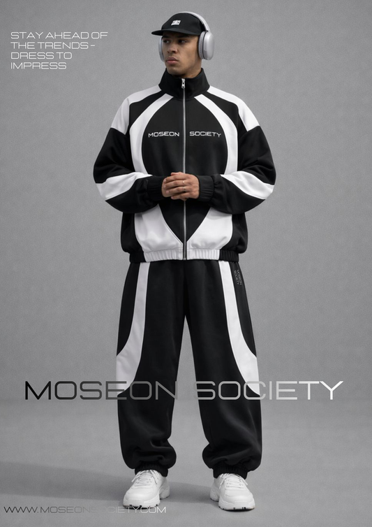 Trening Oversize Streetwear Black and White