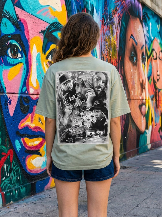 Tricou Oversize All Eyez On Me Graphic