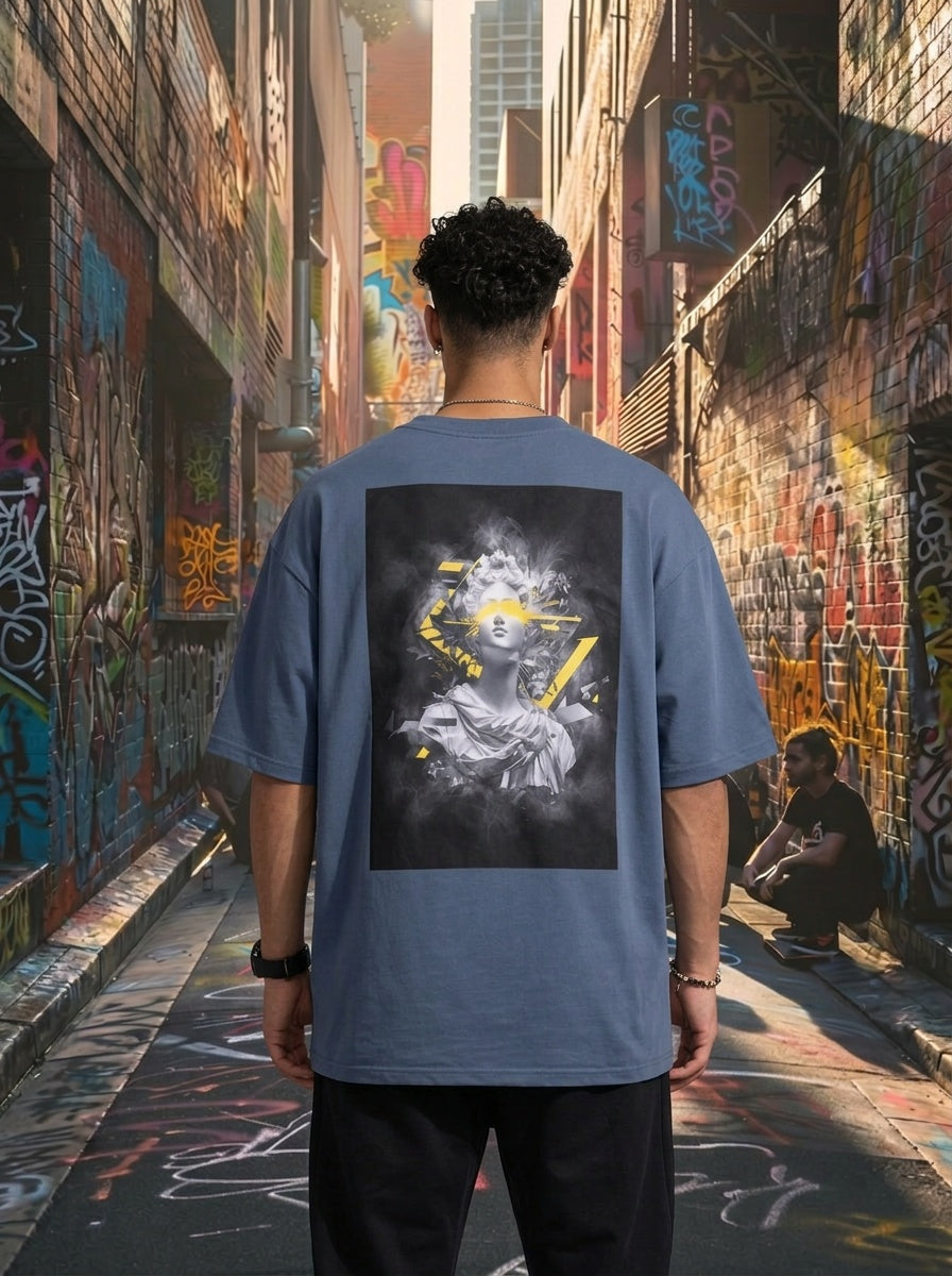 Tricou Oversize Greek Lady Justice Graphic