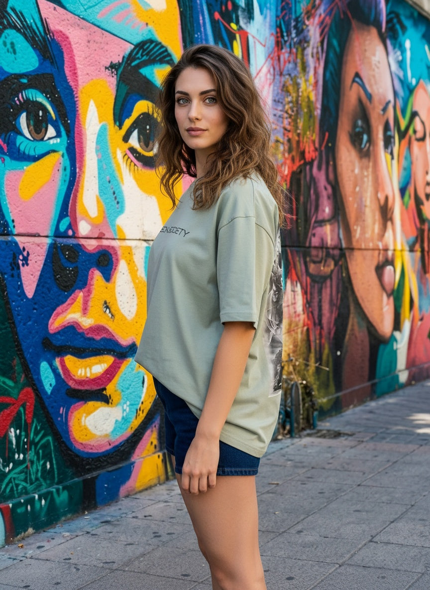 Tricou Oversize All Eyez On Me Graphic